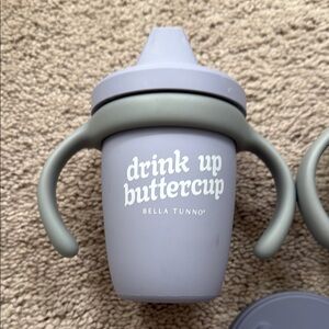 Bella Tunno Purple and Gray Silicone Kids Sippy Cup